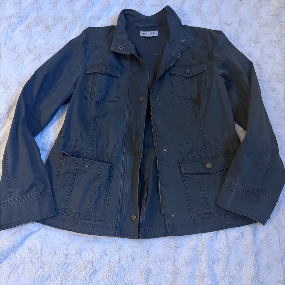 Merona Utility Jacket in Navy Blue